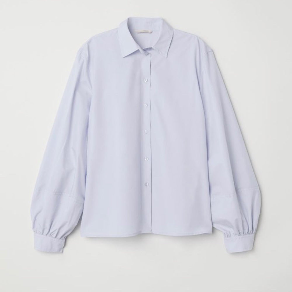Puff sleeve button shirt
